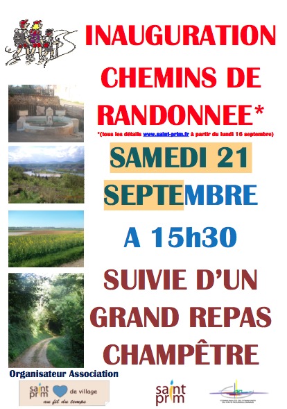 Inauguration des chemins de randonnée