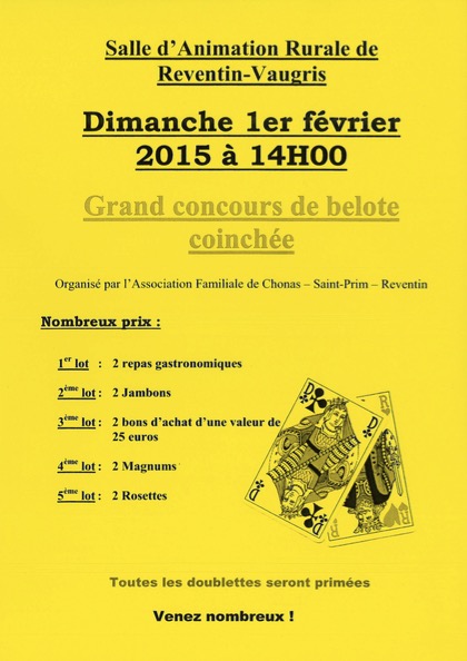 Grand concours de belote coinchée
