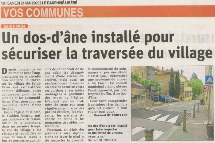 Sécurité traversée du village