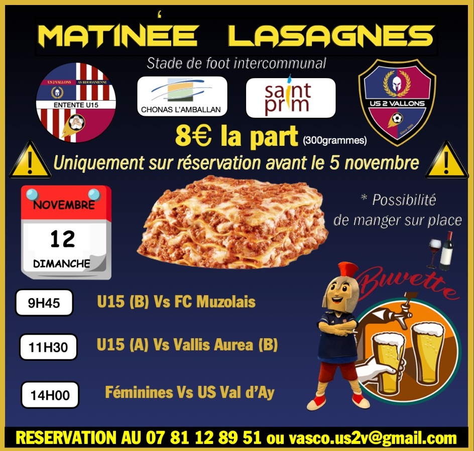 Matinée lasagnes