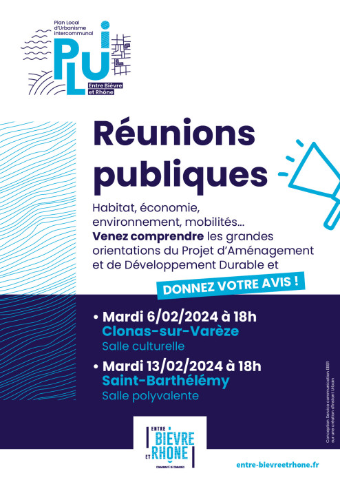 Réunions publiques entre bièvre et Rhône
