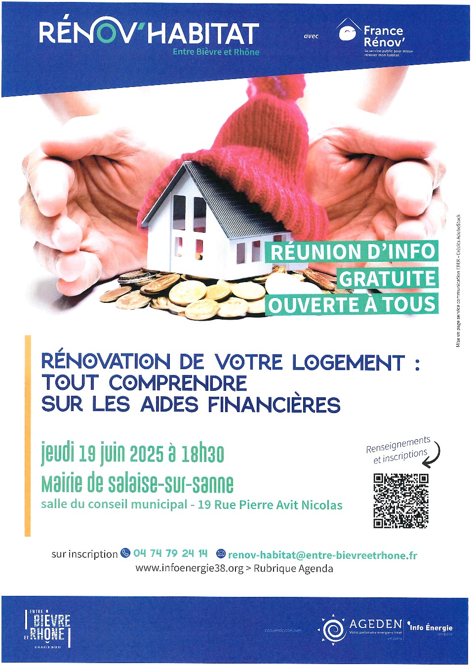 Réunion info gratuite sur les aides à la rénovation 
