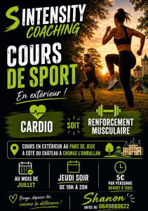 Cours de fitness en plein air tout le mois de juillet !