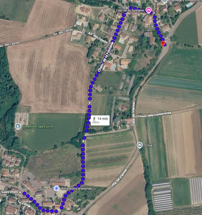 parcours à pied