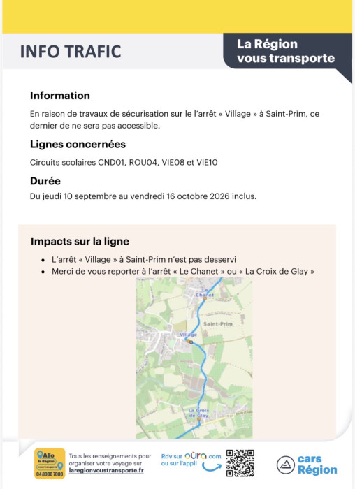 affiche de la région