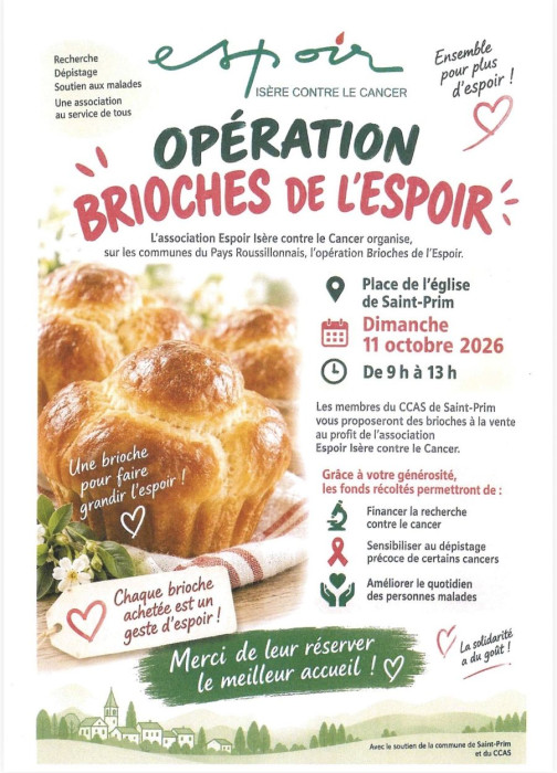 affiche Opération Brioches de l'Espoir