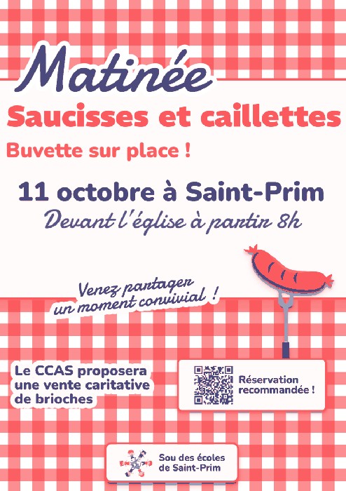 affiche Matinée Saucisses et Caillettes