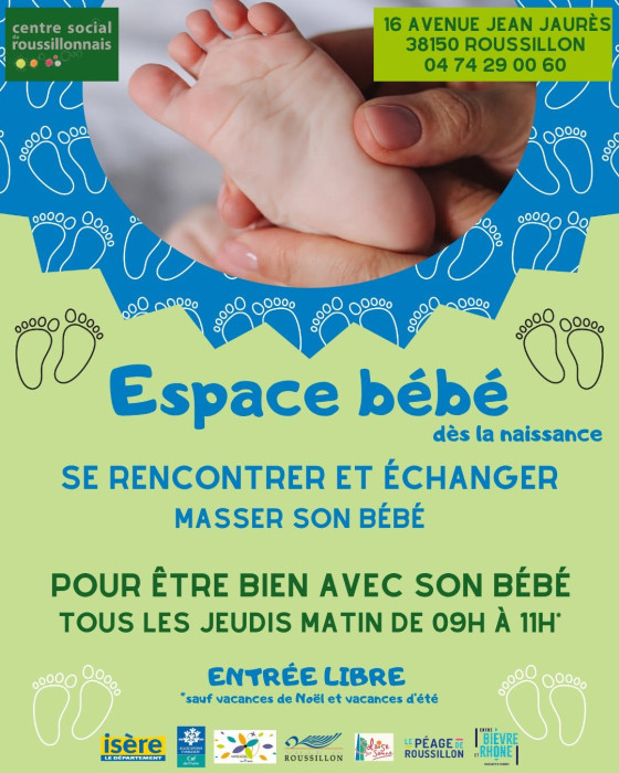 affiche Espace Bébé : séances de massage bébé 