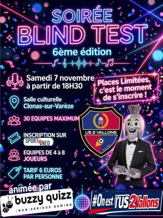 affiche Blind Test US 2 Vallons
