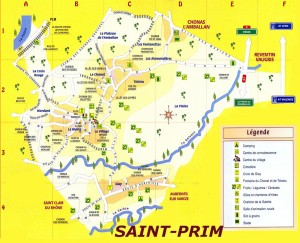 Plan du village de Saint-Prim