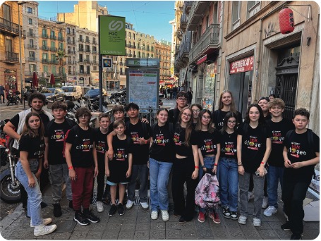 Le groupe des ados en voyage