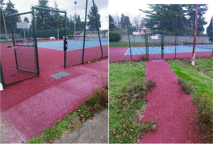 accès pmr terrain de tennis