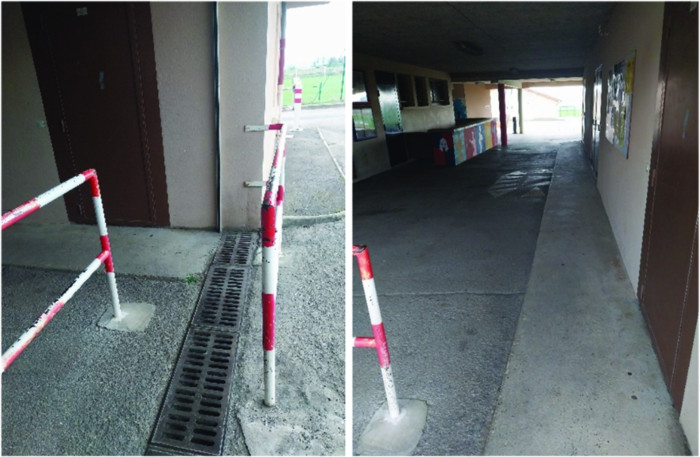 accès pmr depuis le parking